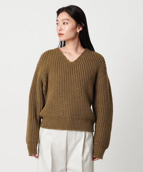 セール】＜MARW UNITED ARROWS＞Vネック アゼ ニットプルオーバー