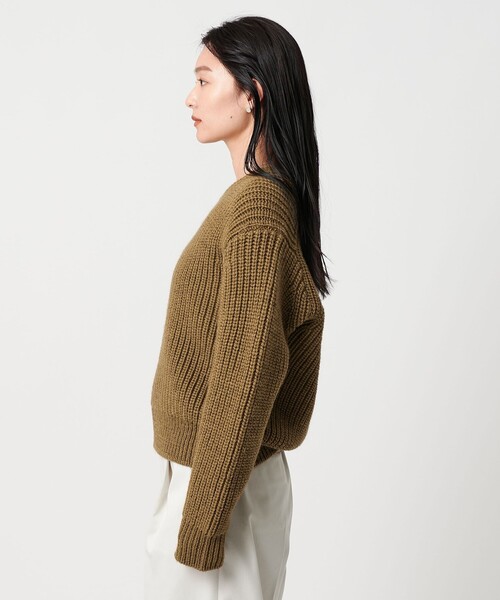 MARW UNITED ARROWS＞Vネック アゼ ニットプルオーバー（ニット