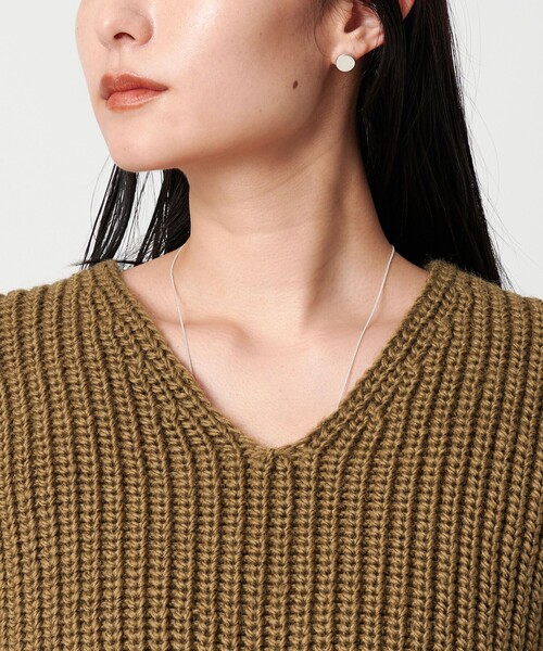 MARW UNITED ARROWS（マルゥ ユナイテッドアローズ）の「＜MARW UNITED ARROWS＞Vネック アゼ ニットプルオーバー（ニット/セーター・レディース・オフホワイト/ダークグレー/モカ・FREE）」の17枚目の写真