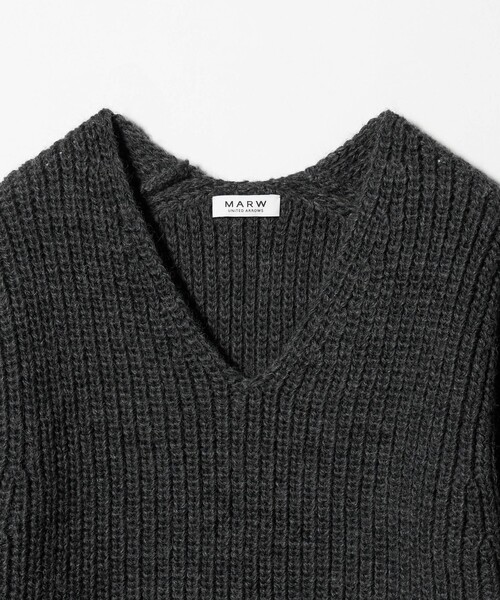 セール】＜MARW UNITED ARROWS＞Vネック アゼ ニットプルオーバー