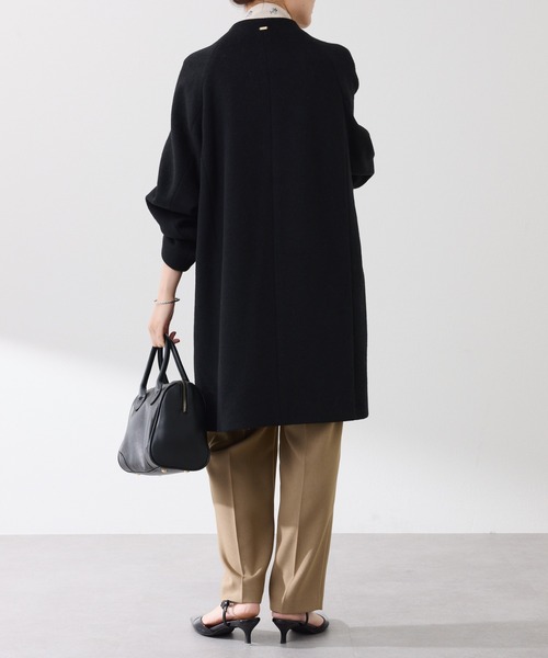 COLLAGE GALLARDAGALANTE（コラージュガリャルダガランテ）の「ノーカラーダブルコート（その他アウター・レディース・ブラック/ピンク/グレー・FREE）」の10枚目の写真