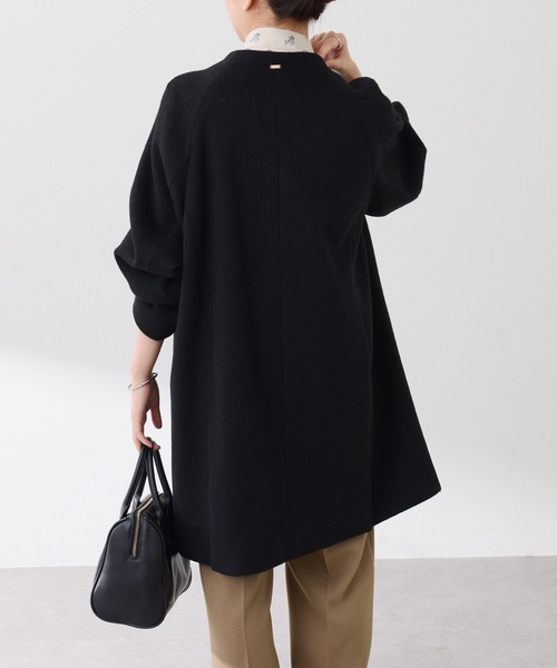 COLLAGE GALLARDAGALANTE（コラージュガリャルダガランテ）の「ノーカラーダブルコート（その他アウター・レディース・ブラック/ピンク/グレー・FREE）」の7枚目の写真