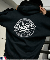 MLB/メジャーリーグベースボール 別注 SWEAT CIRCLE LOGO HOODIE/裏起毛サークルロゴパーカー(限定展開)
