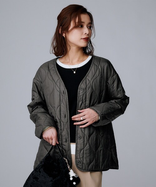 UNTITLED（アンタイトル）の「【キルトライナー付／アウトドア】3WAYマウンテンパーカー（ブルゾン・レディース・ベージュ/ブラック・50/48/46/44/42/04/03/02/01/00）」の9枚目の写真