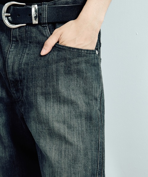 NVRFRGT（ネヴァーフォーゲット）の「別注 3D TWISTED  WIDELEG JEANS（デニムパンツ・メンズ・ブラック・2/1/3）」の13枚目の写真