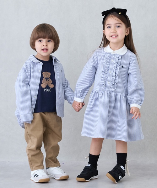 petit main(プティマイン)の「【POLO BCS】シャツワンピース(シャツワンピース・キッズ・ネイビー/ブルー/レッド・80cm/120cm/100cm/110cm/90cm/130cm)」の20枚目の写真