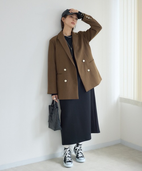 KATHARINE ROSS（キャサリンロス）の「【PILLINI/ピリーニ】MADE IN JAPAN モダンシルエットスフレワンピース（ワンピース・レディース・ブラック/チャコールグレー・MEDIUM）」の13枚目の写真