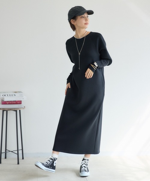 KATHARINE ROSS（キャサリンロス）の「【PILLINI/ピリーニ】MADE IN JAPAN モダンシルエットスフレワンピース（ワンピース・レディース・ブラック/チャコールグレー・MEDIUM）」の19枚目の写真