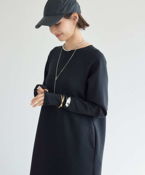 KATHARINE ROSS（キャサリンロス）の「【PILLINI/ピリーニ】MADE IN JAPAN モダンシルエットスフレワンピース（ワンピース・レディース・ブラック/チャコールグレー・MEDIUM）」の18枚目の写真