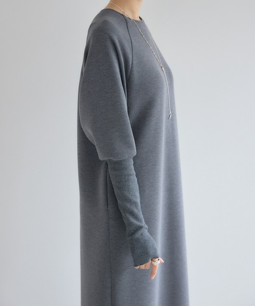 KATHARINE ROSS（キャサリンロス）の「【PILLINI/ピリーニ】MADE IN JAPAN モダンシルエットスフレワンピース（ワンピース・レディース・ブラック/チャコールグレー・MEDIUM）」の5枚目の写真