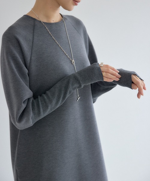 KATHARINE ROSS（キャサリンロス）の「【PILLINI/ピリーニ】MADE IN JAPAN モダンシルエットスフレワンピース（ワンピース・レディース・ブラック/チャコールグレー・MEDIUM）」の8枚目の写真
