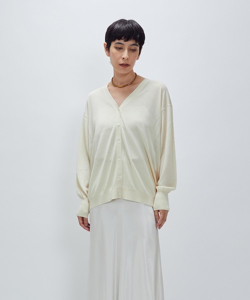 1er Arrondissement(プルミエアロンディスモン)の「アセテートウールカーディガン(ニット/セーター・レディース・ブラウン系その他5/イエロー系その他6/ブラック系その他3・FREE)」の3枚目の写真