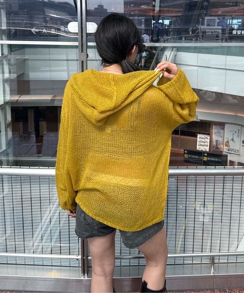 sedacle（セダクル）の「スターシアーフードニット（ニット/セーター・レディース・マスタード/ボルドー/グレー・SMALL/MEDIUM/LARGE）」の15枚目の写真