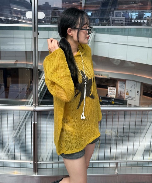sedacle（セダクル）の「スターシアーフードニット（ニット/セーター・レディース・マスタード/ボルドー/グレー・SMALL/MEDIUM/LARGE）」の16枚目の写真