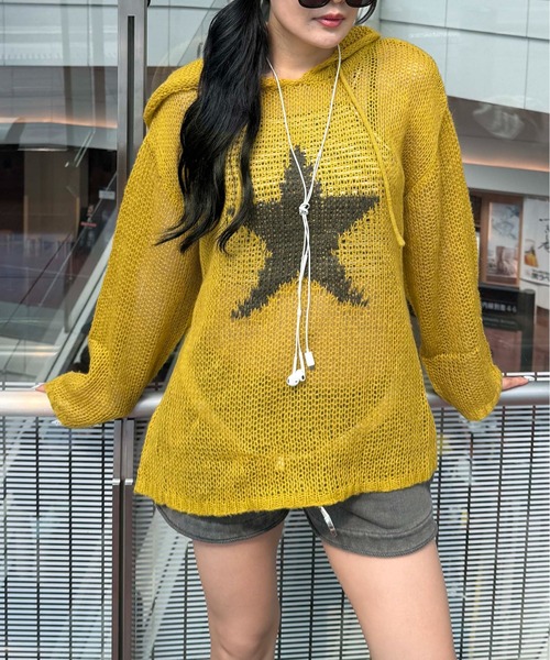 スターシアーフードニット（ニット/セーター）｜sedacle