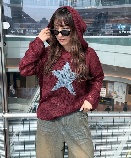 スターシアーフードニット（ニット/セーター）｜sedacle