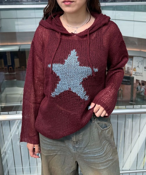 OTTOLINGER フード付きニットセーター XS ブラック/ベージュ OTTOLINGER フード付きニットセーター XS ブラック/ベージュ