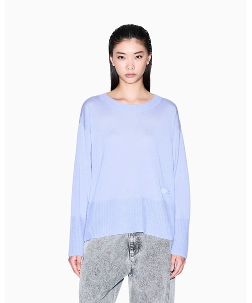 ARMANI EXCHANGE(アルマーニエクスチェンジ)の「【A|X アルマーニ エクスチェンジ】アルパカミックス ニットプルオーバー(ニット/セーター・レディース・スカイブルー/ホワイト・LARGE/MEDIUM/SMALL/X-LARGE/X-SMALL)」の2枚目の写真