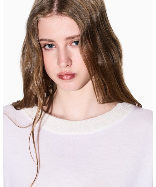 ARMANI EXCHANGE(アルマーニエクスチェンジ)の「【A|X アルマーニ エクスチェンジ】アルパカミックス ニットプルオーバー(ニット/セーター・レディース・スカイブルー/ホワイト・LARGE/MEDIUM/SMALL/X-LARGE/X-SMALL)」の6枚目の写真