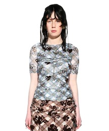 【希少】Chopova Lowena メッシュ Tシャツ Chopova Lowena Mesh Top - white/multicolor | Garmentory