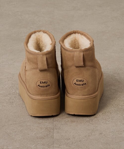 Omekashi（オメカシ）の「EMU マイクロウール厚底ブーツ（ブーツ・レディース・ブラック/ベージュ・25cm/24cm/23cm）」の10枚目の写真