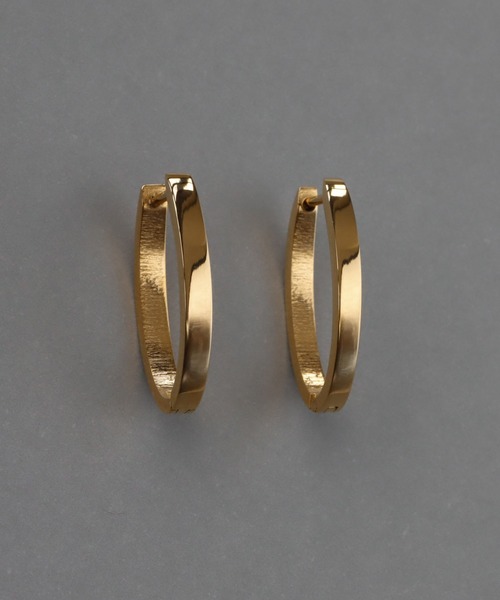 abaskdesign(アバスクデザイン)の「金属アレルギー対応オーバルフープピアス(ピアス(両耳用)・レディース・ゴールド/シルバー・FREE)」の9枚目の写真