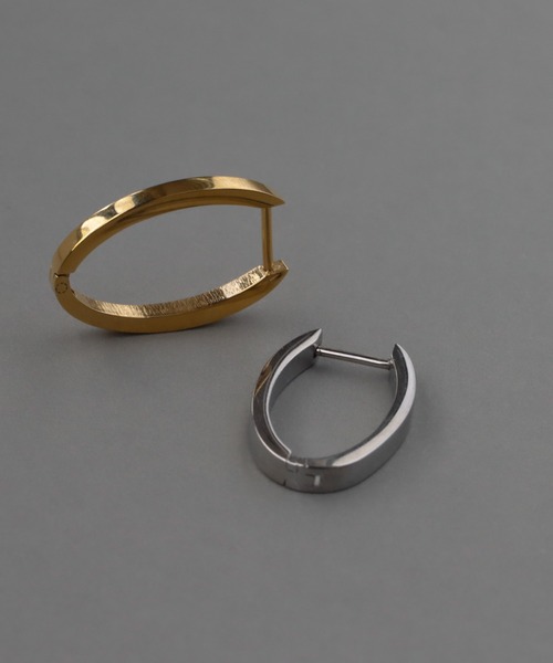 abaskdesign(アバスクデザイン)の「金属アレルギー対応オーバルフープピアス(ピアス(両耳用)・レディース・ゴールド/シルバー・FREE)」の14枚目の写真