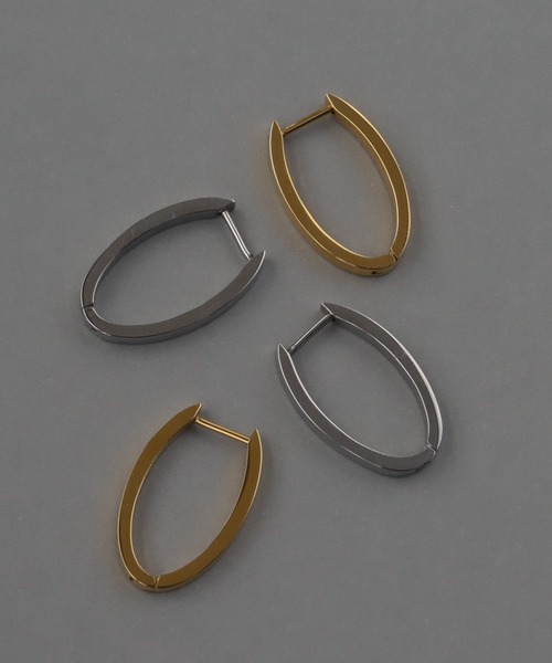 abaskdesign(アバスクデザイン)の「金属アレルギー対応オーバルフープピアス(ピアス(両耳用)・レディース・ゴールド/シルバー・FREE)」の15枚目の写真