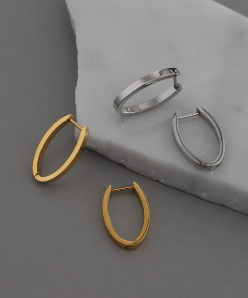 abaskdesign(アバスクデザイン)の「金属アレルギー対応オーバルフープピアス(ピアス(両耳用)・レディース・ゴールド/シルバー・FREE)」の16枚目の写真