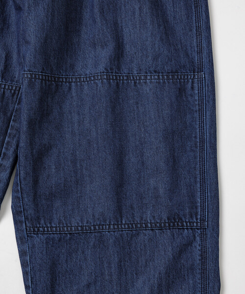 HINSON（ヒンソン）の「HINSON/ヒンソン デニムハンティング ダブルニー ワークパンツ/ワイドテーパード シルエット（デニムパンツ・メンズ・サックスブルー/その他13/ネイビー・LARGE/MEDIUM）」の7枚目の写真