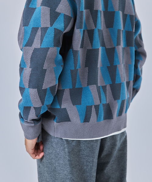 EDIFICE（エディフィス）の「ジャガード シェニール ヤーン V カーディガン（カーディガン/ボレロ・メンズ・ブルー/ネイビー/ブラック・LARGE/MEDIUM）」の20枚目の写真