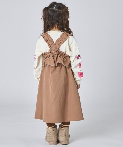 pairmanon（ペアマノン）の「フリル ジャンパースカート（ジャンパースカート・キッズ・チャコールグレー/ブラウン系その他・100/110/120/130/140/150/90）」の10枚目の写真