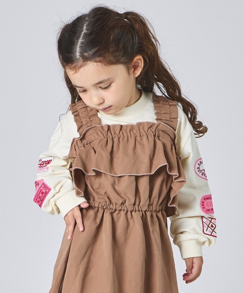 pairmanon（ペアマノン）の「フリル ジャンパースカート（ジャンパースカート・キッズ・チャコールグレー/ブラウン系その他・100/110/120/130/140/150/90）」の11枚目の写真
