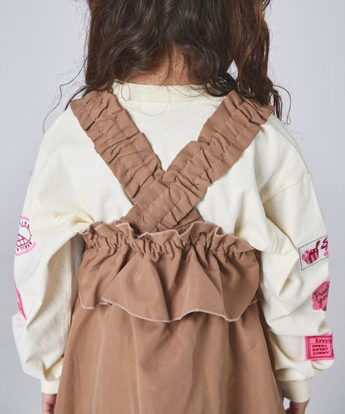 pairmanon（ペアマノン）の「フリル ジャンパースカート（ジャンパースカート・キッズ・チャコールグレー/ブラウン系その他・100/110/120/130/140/150/90）」の12枚目の写真