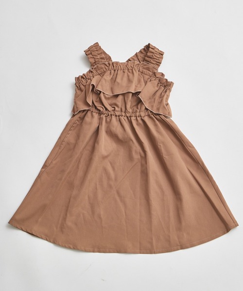 pairmanon（ペアマノン）の「フリル ジャンパースカート（ジャンパースカート・キッズ・チャコールグレー/ブラウン系その他・100/110/120/130/140/150/90）」の13枚目の写真