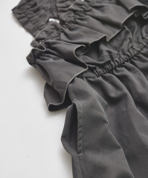 pairmanon（ペアマノン）の「フリル ジャンパースカート（ジャンパースカート・キッズ・チャコールグレー/ブラウン系その他・100/110/120/130/140/150/90）」の21枚目の写真