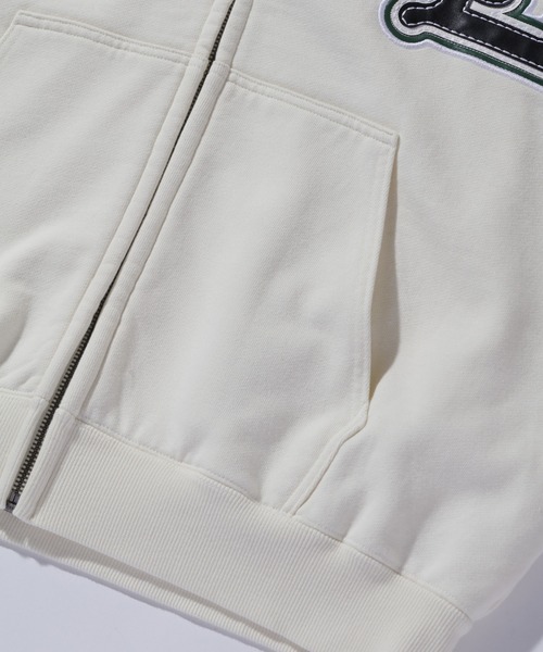 XLARGE（エクストララージ）の「PATCHED THERMAL ZIP UP HOODED SWEATSHIRT（パーカー・メンズ・オフホワイト/ブラック/パープル・S/M/L/XL）」の15枚目の写真