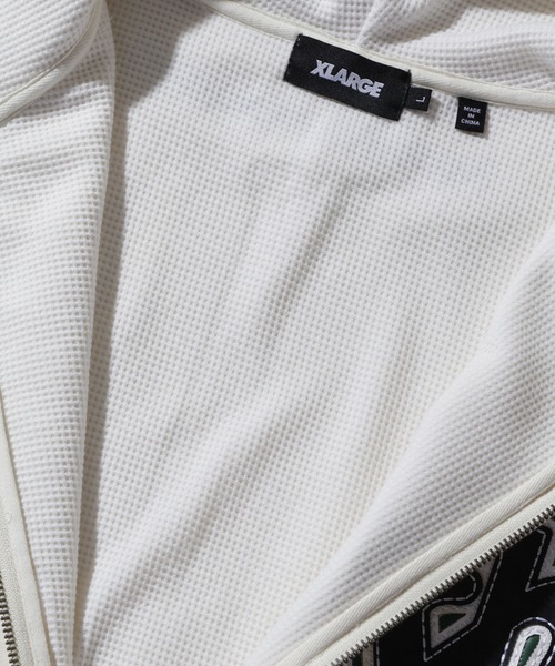 XLARGE（エクストララージ）の「PATCHED THERMAL ZIP UP HOODED SWEATSHIRT（パーカー・メンズ・オフホワイト/ブラック/パープル・S/M/L/XL）」の16枚目の写真