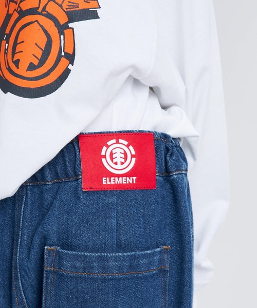 ELEMENT(エレメント)の「ELEMENT キッズ SHOD PANTS STD WKNEE デニムパンツ 【2025年秋冬モデル】/エレメントキッズウエストゴムテーパードデニムパンツ(デニムパンツ・キッズ・ブラック系その他/ボルドー・MEDIUM/LARGE/X-LARGE/SMALL)」の8枚目の写真