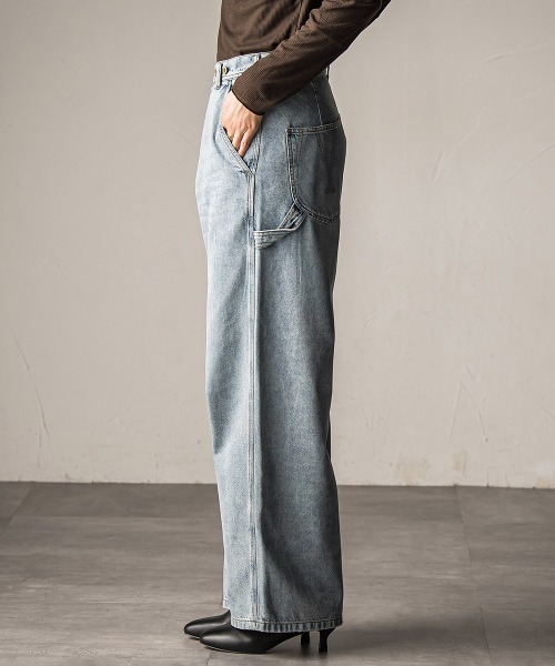 MAYSON GREY（メイソングレイ）の「2WAYウエストペインターデニムパンツ≪洗濯機で洗える≫（デニムパンツ・レディース・ブルー・M）」の3枚目の写真