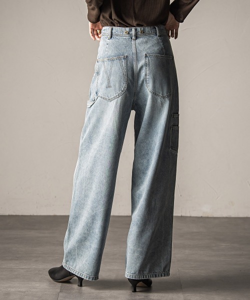 MAYSON GREY（メイソングレイ）の「2WAYウエストペインターデニムパンツ≪洗濯機で洗える≫（デニムパンツ・レディース・ブルー・M）」の4枚目の写真