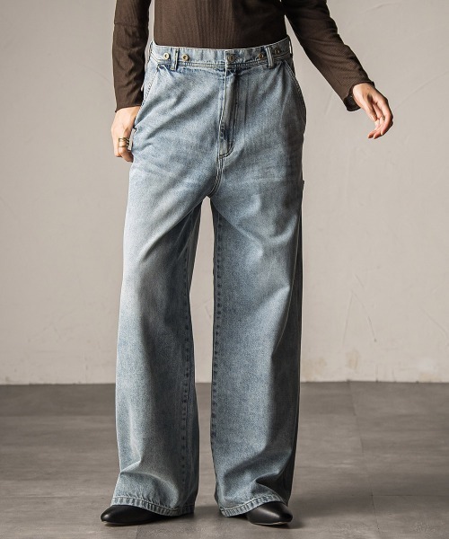 MAYSON GREY（メイソングレイ）の「2WAYウエストペインターデニムパンツ≪洗濯機で洗える≫（デニムパンツ・レディース・ブルー・M）」の5枚目の写真