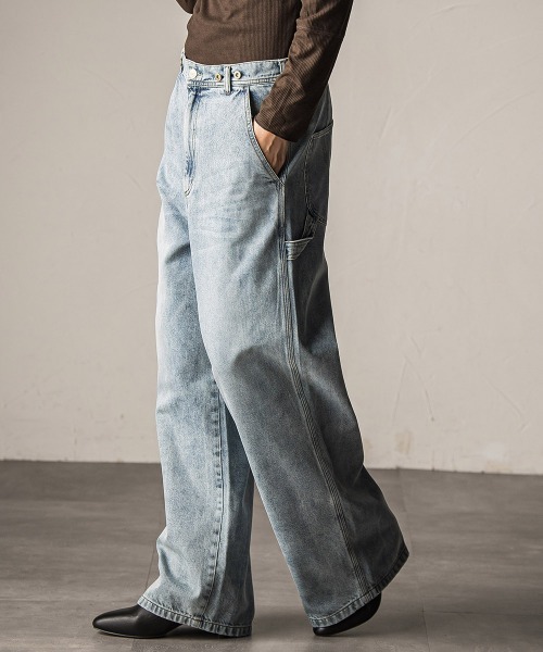 MAYSON GREY（メイソングレイ）の「2WAYウエストペインターデニムパンツ≪洗濯機で洗える≫（デニムパンツ・レディース・ブルー・M）」の6枚目の写真