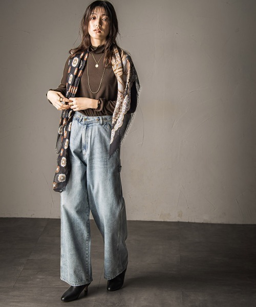 MAYSON GREY（メイソングレイ）の「2WAYウエストペインターデニムパンツ≪洗濯機で洗える≫（デニムパンツ・レディース・ブルー・M）」の7枚目の写真