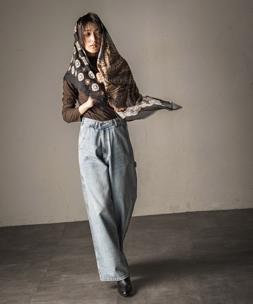 MAYSON GREY（メイソングレイ）の「2WAYウエストペインターデニムパンツ≪洗濯機で洗える≫（デニムパンツ・レディース・ブルー・M）」の9枚目の写真