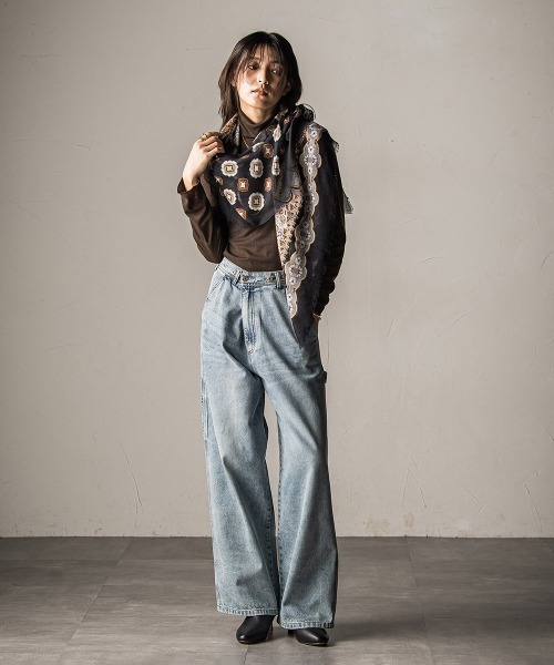 MAYSON GREY（メイソングレイ）の「2WAYウエストペインターデニムパンツ≪洗濯機で洗える≫（デニムパンツ・レディース・ブルー・M）」の8枚目の写真