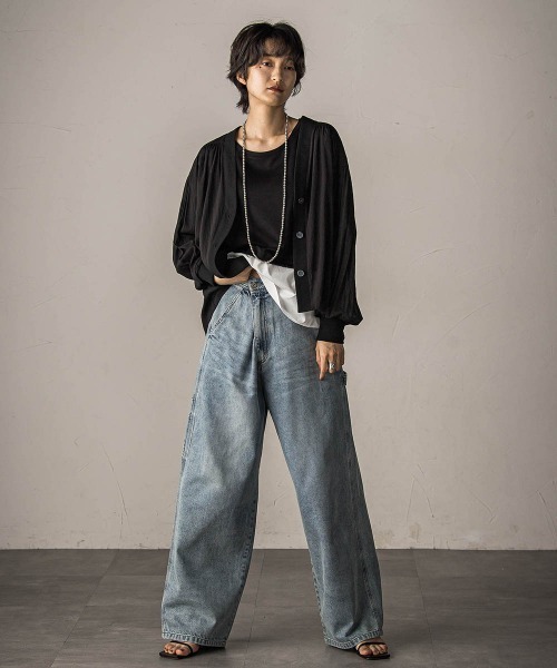 MAYSON GREY（メイソングレイ）の「2WAYウエストペインターデニムパンツ≪洗濯機で洗える≫（デニムパンツ・レディース・ブルー・M）」の13枚目の写真