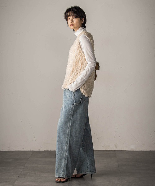 MAYSON GREY（メイソングレイ）の「2WAYウエストペインターデニムパンツ≪洗濯機で洗える≫（デニムパンツ・レディース・ブルー・M）」の15枚目の写真