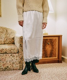 mysty woman | ワッシャーサテンレーススカート 605411(スカート)