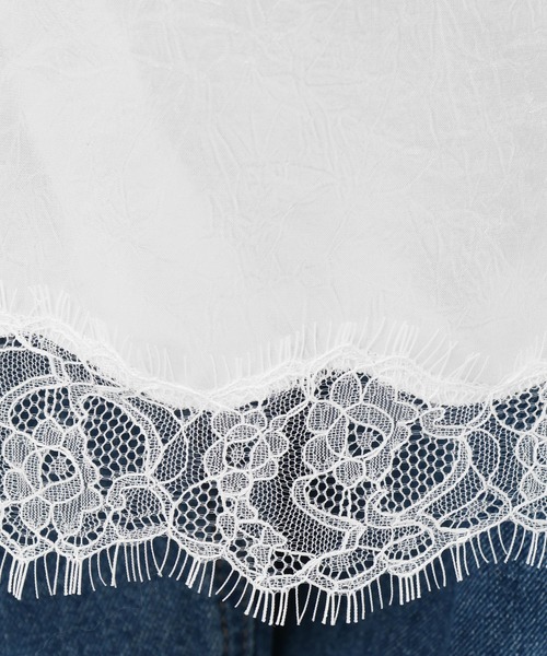 mysty woman（ミスティウーマン）の「ワッシャーサテンレーススカート 605411（スカート・レディース・オフホワイト/ブラック・FREE）」の12枚目の写真